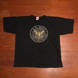 Vintage navy shirt Xlarge